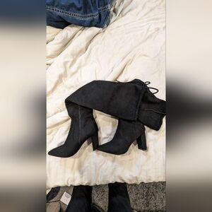 Knee-high black boots